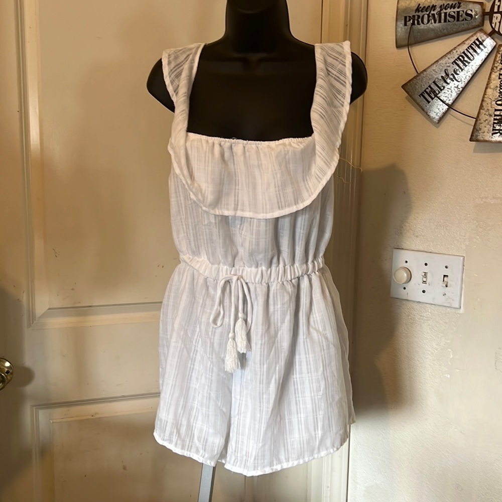 White romper off shoulder